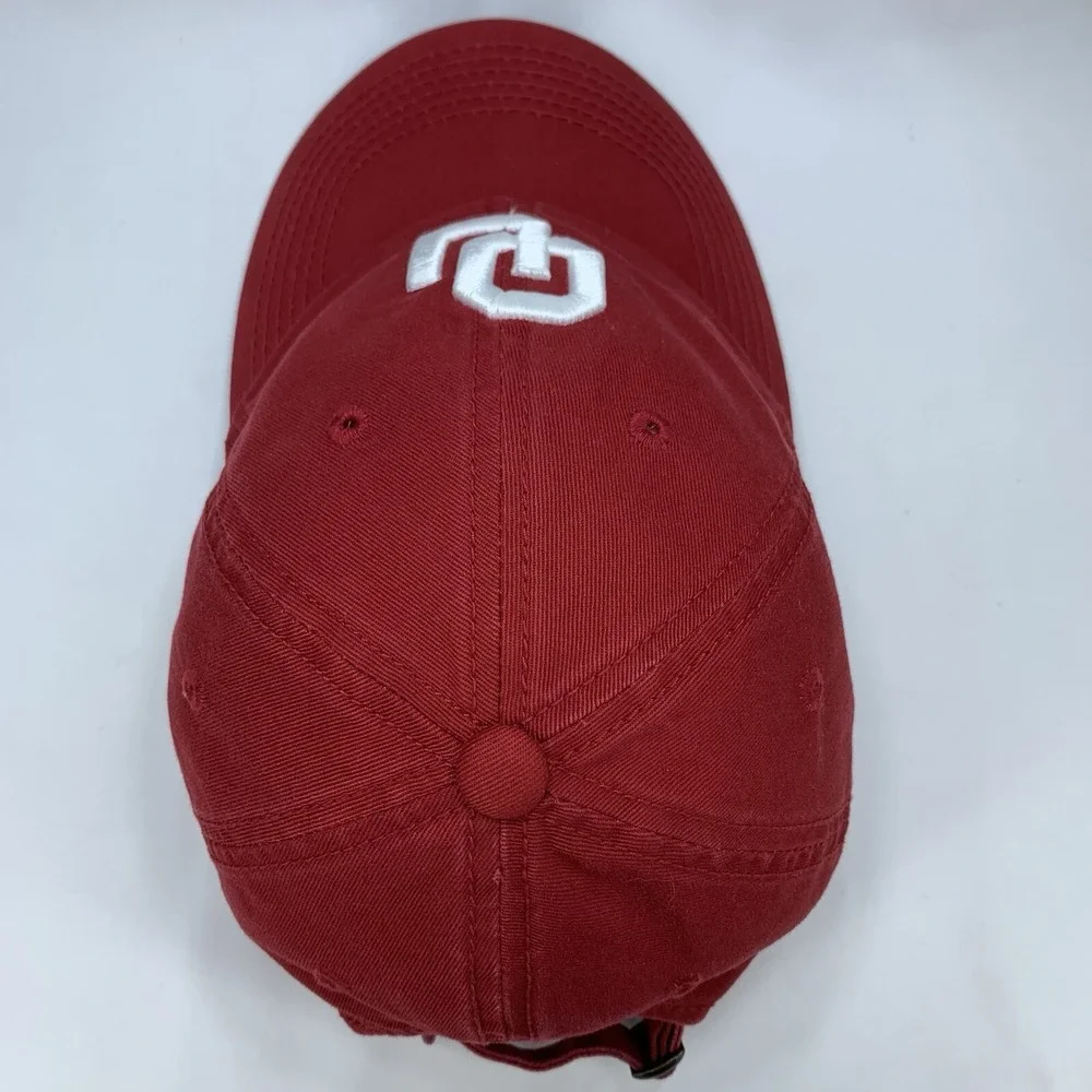 OU Oklahoma Hat Womens Red Adjustable Strapback Baseball Cap Sooners TOW